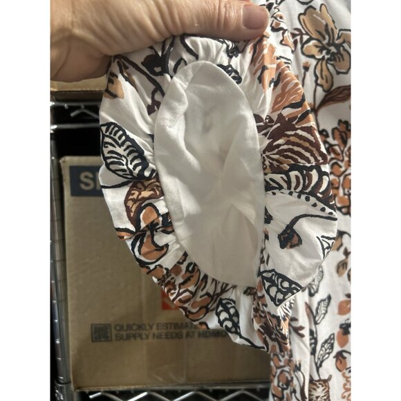 Lilly Pulitzer Amesbury Dress Color Coconut Take Meowt Brown Tan White Large - Picture 13 of 16